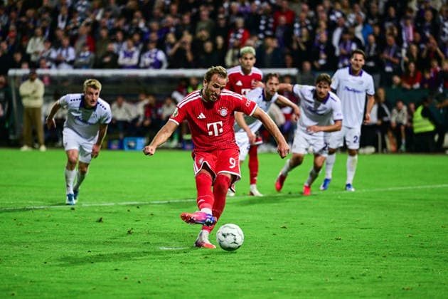 September 2, 2026, Soccer, DFB Cup, VfL Osnabrück vs. FC Bayern Munich, Harry Kane of FC Bayern Munich scores the goal to make it 1–4 on a penalty kick, xRHR PHOTO DEx Copyright: TeresaxKroeger RHR-FOTOx RHR-FOTO DE