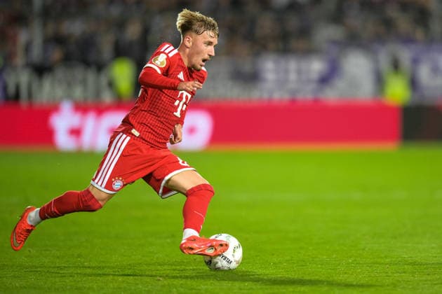 Soccer, DFB Cup, 20260902, VfL Osnabrück vs. FC Bayern Munich. Pictured: Lennart KARL (Bayern), 42. Osnabrück, Osnatel Arena, Lower Saxony, Germany Copyright: Passion2Press MarkusxFischerx