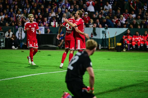 September 2, 2026, Soccer, DFB Cup, VfL Osnabrück vs. FC Bayern Munich, Harry Kane celebrates FC Bayern Munich s goal to make it 1–4, xRHR PHOTO DEx Copyright: TeresaxKroeger RHR-FOTOx RHR-FOTO DE