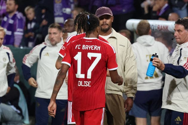 September 2, 2026, xrekx, Soccer, DFB Cup First Round, VfL Osnabrück vs. FC Bayern Munich, Michael Olise, FC Bayern Munich Head Coach Vincent Kompany, FC Bayern Munich, Osnabrück