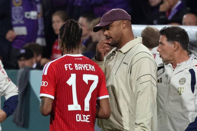 September 2, 2026, xrekx, Soccer, DFB Cup First Round, VfL Osnabrück vs. FC Bayern Munich, Michael Olise, FC Bayern Munich Head Coach Vincent Kompany, FC Bayern Munich, Osnabrück