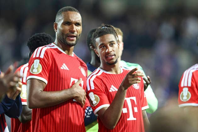 Jonathan Tah of FC Bayern Munich and Michael Olise of FC Bayern Munich are talking to each other and gesturing during the DFB Cup match between VfL Osnabrück and FC Bayern Munich at Bremer Brücke on September 2, 2026, in Osnabrück, Germany Photo by Oliver Kaelke, DeFodi Images Jonathan Tah of FC Bayern Munich and Michael Olise of FC Bayern Munich talk to each other and gesture during the DFB Cup match between VfL Osnabrück and FC Bayern Munich at Bremer Brücke on September 2, 2026 in Osnabrück, Germany Photo by Oliver Kaelke, DeFodi Images Photo by Oliver Kaelke, DeFodi Images