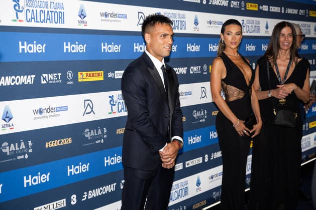 IPA88043459 - Lautaro Martinez and Agustina Gandolfo—AIC 2026 Grand Soccer Gala, at the Teatro alla Scala in Milan, Italy, on September 2, 2026.  Copyright: xRiccardoxSpadettoxDexPaulis IPAxSportx xx 88043459