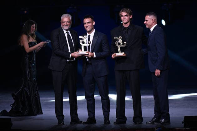 Db Milano 02 09 2026 - Gran Gala™ del Calcio Aic 2026 foto Daniele Buffa Image nella foto: Lautaro Martinez-Nico Paz 