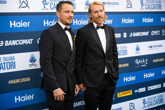 IPA88044346 - Davide Biondini and Matteo Brighi—AIC 2026 Grand Soccer Gala, at Teatro alla Scala in Milan, Italy, on September 2, 2026.  Copyright: xRiccardoxSpadettoxDexPaulis IPAxSportx xx 88044346