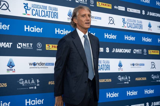 IPA88044382 - Roberto Mancini - AIC 2026 Grand Soccer Gala, at the Teatro alla Scala in Milan, Italy, on September 2, 2026.  Copyright: xRiccardoxSpadettoxDexPaulis IPAxSportx xx 88044382