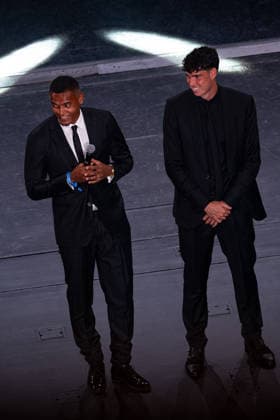 IPA88045466 - Manuel Akanji and Alessandro Bastoni - AIC 2026 Gran Gala del Calcio, at Teatro alla Scala in Milan, Italy, on September 2, 2026.  Copyright: xRiccardoxSpadettoxDexPaulis IPAxSportx xx 88045466