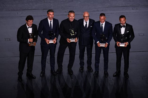 IPA88045491 - 2006 national team, Nationalteam (in order): Ciro Ferrara, Andrea Barzagli, Gianluca Zambrotta, Simone Perrotta, Alex Del Piero — AIC 2026 Gran Gala del Calcio, at the Teatro alla Scala in Milan, Italy, on September 2, 2026.  Copyright: xRiccardoxSpadettoxDexPaulis IPAxSportx xx 88045491