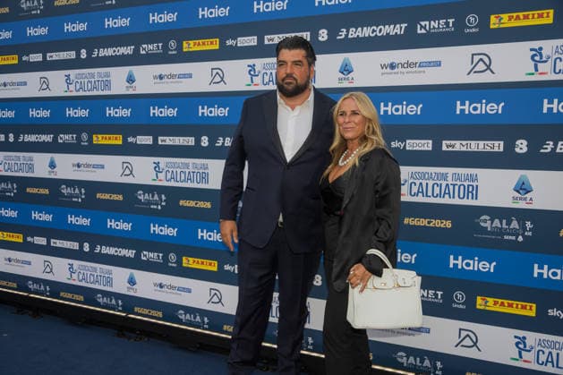 IPA88045528 - Antonino Canavacciuolo and Cinzia Primatesta at the AIC 2026 Gran Gala del Calcio, Other, in Milan, Italy, September 2, 2026  Copyright: xLucaxMicheli IPAxSportx xx 88045528