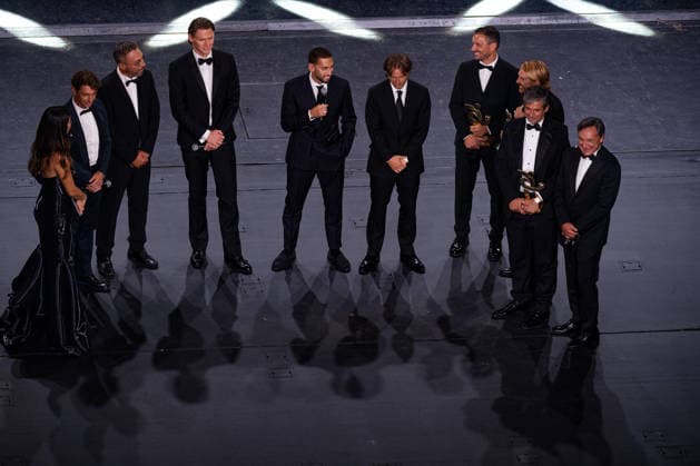 IPA88045565 - Scott McTominay, Hakan Calhanoglu, Luka Modric — AIC 2026 Grand Soccer Gala, at the Teatro alla Scala in Milan, Italy, on September 2, 2026.  Copyright: xRiccardoxSpadettoxDexPaulis IPAxSportx xx 88045565
