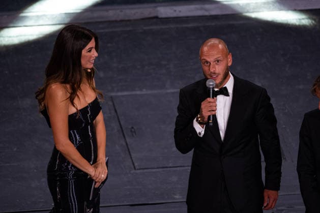 IPA88045573 - Federico Di Marco and Federica Masolin—AIC 2026 Grand Gala of Soccer, at the Teatro alla Scala in Milan, Italy, on September 2, 2026.  Copyright: xRiccardoxSpadettoxDexPaulis IPAxSportx xx 88045573