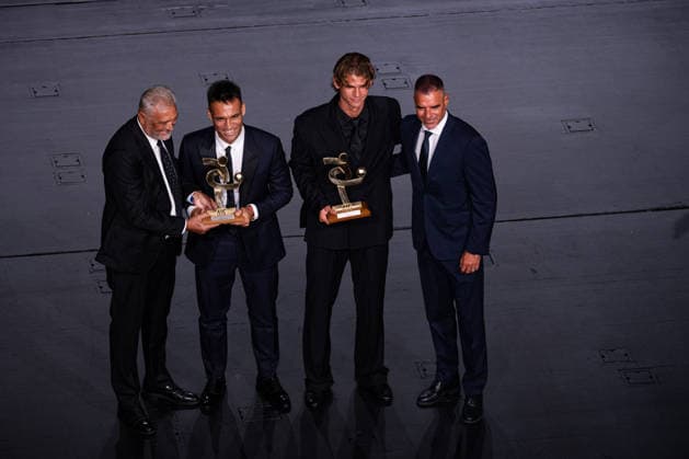 IPA88045574 - Lautaro Martinez and Nico Paz - AIC 2026 Grand Soccer Gala, at the Teatro alla Scala in Milan, Italy, on September 2, 2026.  Copyright: xRiccardoxSpadettoxDexPaulis IPAxSportx xx 88045574