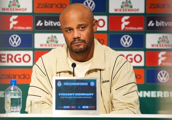 Vincent Kompany (FC Bayern Muenchen, Cheftrainer) beantwortet Fragen bei der Pressekonferenz nach dem Spiel. GER, VfL Osnabrück vs FC Bayern München, DFB-Pokal, 1. Runde, Saison 2026-27, Bremer Brücke, Osnabrück, 02.09.2026 DFL REGULATIONS PROHIBIT ANY USE OF PHOTOGRAPHS AS IMAGE SEQUENCES AND OR QUASI-VIDEO Foto: HMB Media Scott W. Coleman Osnabrück Bremer Brücke Niedersachsen GER Copyright: xScottxW.xColemanx