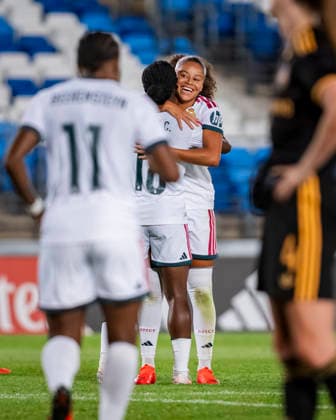 Real Madrid CF v Ajax - Women s Champions League 2026 27 Players of Real Madrid CF (from L to R) Linda Caicedo, Felicia Schroder celebrates a goal during the UEFA Women s Champions League 2026 27 third qualifying round second leg football match between Real Madrid and Ajax at Estadio Alfredo Di Stefano on September 2, 2026 in Madrid, Spain. Madrid Estadio Alfredo Di Stefano Madrid Spain Copyright: xAlbertoxGardinx AGardin_20260902_Foot_WCha_Rea_Mad_Aja_0056