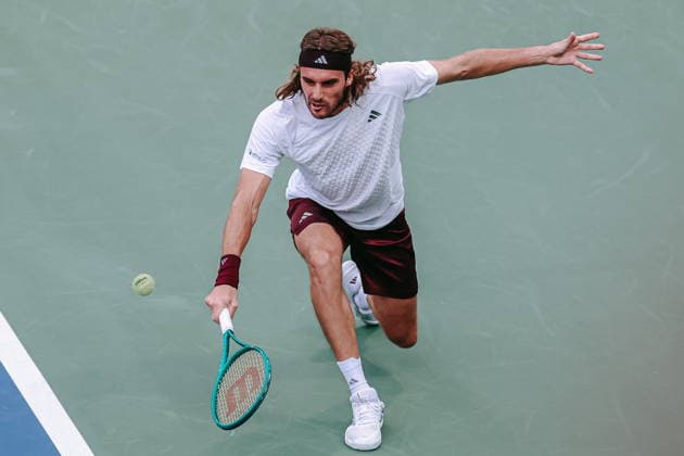 US Open tennis tournament - Day 4 Stefanos Tsitsipas of Greece in action against Lloyd Harris of South Africa during the second round of the US Open Tennis Championships at the USTA Billie Jean King National Tennis Center in Flushing Meadows, New York, USA, 02 September 2026. FLUSHING MEADOWS NEW YORK United States  Copyright: xOlgaxFedorovax