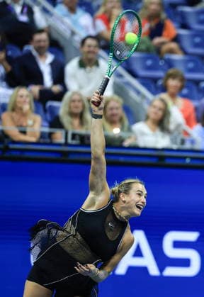 US Open tennis tournament - Day 4 Aryna Sabalenka of Belarus in action against Polina Iatcenko of Russia during their Women s Singles second round match at the US Open Tennis Championships in Flushing Meadows, New York, USA, 02 September 2026. FLUSHING MEADOWS NEW YORK United States  Copyright: xCRISTOBALxHERRERA-ULASHKEVICHx