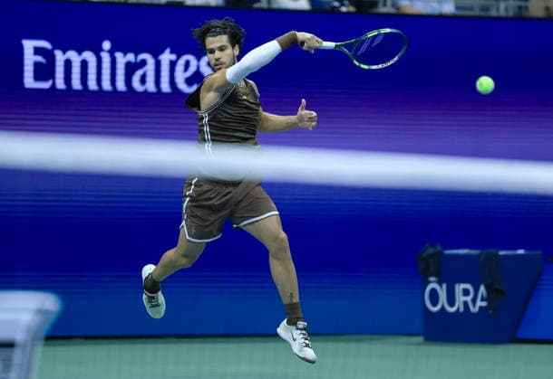 US Open tennis tournament - Day 4 Carlos Alcaraz of Spain in action against Jaime Faria of Portugal during their Men s Singles second round match at the US Open Tennis Championships in Flushing Meadows, New York, USA, 02 September 2026. FLUSHING MEADOWS NEW YORK United States  Copyright: xCRISTOBALxHERRERA-ULASHKEVICHx