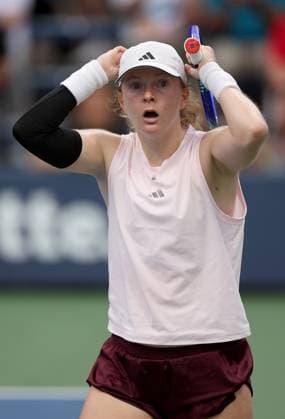Fran Jones of GB reacts in shock 2026 US Open, Day Four, USTA Billie Jean King National Tennis Center, New York, USA - 02 Sep 2026New York USTA Billie Jean King National T New York (NY) United States of America EDITORIAL USE ONLY No use with unauthorised audio, video, data, fixture lists, club league logos or live services. Online in-match use limited to 120 images, no video emulation. No use in betting, games or single club league player publications. Copyright: xEllaxLing Shutterstockx 17124555by