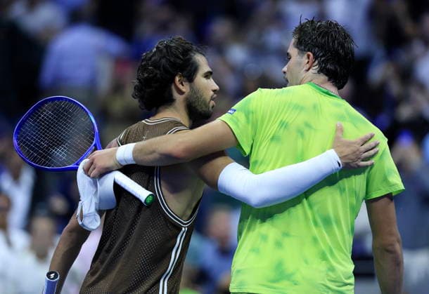 US Open tennis tournament - Day 4 Carlos Alcaraz (L) of Spain greets Jaime Faria (R) of Portugal after winning their Men s Singles second round match at the US Open Tennis Championships in Flushing Meadows, New York, USA, 02 September 2026. FLUSHING MEADOWS NEW YORK United States  Copyright: xCRISTOBALxHERRERA-ULASHKEVICHx