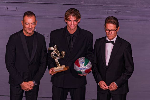 IPA88052765 - Nico Paz (Como) at the 2026 AIC Gran Gala del Calcio, Other, in Milan, Italy, September 2, 2026  Copyright: xLucaxMicheli IPAxSportx xx 88052765