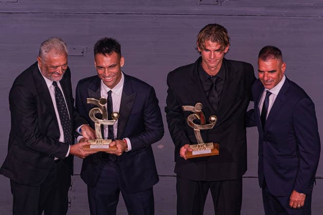 IPA88052896 - Striker of the Year Lautaro Martinez and Nico Paz at the 2026 AIC Gran Gala del Calcio, Other, in Milan, Italy, September 2, 2026  Copyright: xLucaxMicheli IPAxSportx xx 88052896