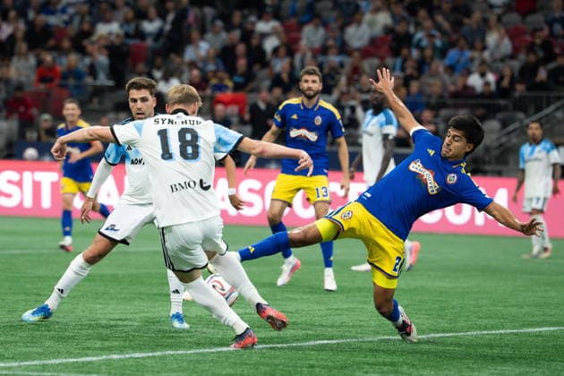September 2, 2026, Vancouver, Bc, CANADA: Vancouver Whitecaps Mathias Laborda (2) and CF Montreal s Hennadii Synchuk (18) vie for the ball during second half Canadian Championship semifinal soccer action in Vancouver on Wednesday, Sept. 2, 2026. Canada News - September 2, 2026  - ZUMAc35_ 20260902_zaf_c35_135 Copyright: xEthanxCairnsx