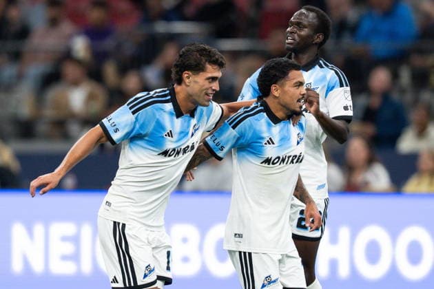 September 2, 2026, Vancouver, Bc, CANADA: Le joueur du CF Montro al Dani Pereira (au centre) co loÂ¨bre son but avec ses coo quipiers lors du premier match de la demi-finale du Championnat canadien de soccer contre les Whitecaps, le mercredi 2 septembre 2026 o Vancouver, en Colombie-Britannique. LA PRESSE CANADIENNE Canada News - September 2, 2026  - ZUMAc35_ 20260902_zaf_c35_140 Copyright: xEthanxCairnsx