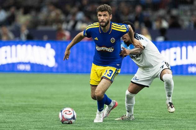 Thomas Müller seen during during Canadian Championship game between teams of Vancouver Whitecaps FC and CF Montreal (Gael Amador Ball Raw Images) Vancouver BC Place Canada Copyright: xGaelxAmadorx Van_Mtl0098