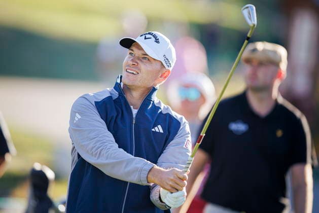 European Masters Golf Tournament in Crans-Montana Rasmus Hojgaard from Denmark during the first round of the DP World Tour Omega European Masters Golf Tournament, in Crans-Montana, Switzerland, 03 September 2026. Crans-Montana Wallis Switzerland  Copyright: xVALENTINxFLAURAUDx