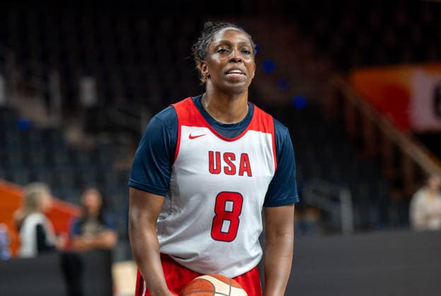 United States Team Practice - FIBA Women s Basketball World Cup 2026. Chelsea Gray practices with the United States national team, Nationalteam at the FIBA Women s Basketball World Cup 2026 in Berlin, Germany, on September 3, 2026. Berlin Germany  Copyright: xMarcinxGolbax originalFilename:golba-unitedst260903_np7Sf.jpg
