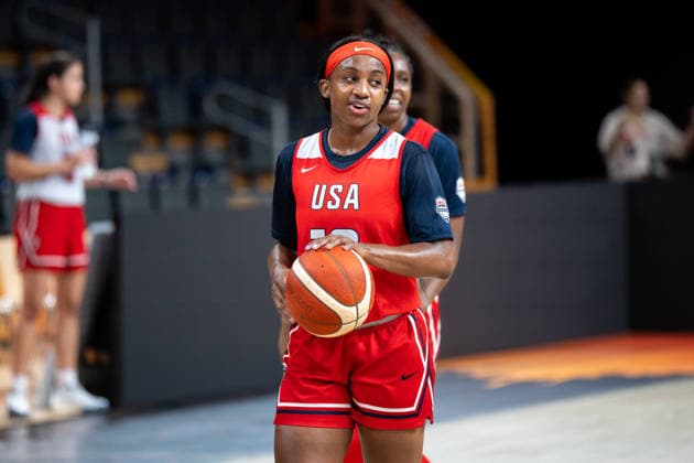 United States Team Practice - FIBA Women s Basketball World Cup 2026. Jackie Young is seen during practice of the United States national team, Nationalteam at the FIBA Women s Basketball World Cup 2026 in Berlin, Germany, on September 3, 2026. Berlin Germany  Copyright: xMarcinxGolbax originalFilename:golba-unitedst260903_npeS2.jpg