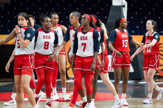 United States Team Practice - FIBA Women s Basketball World Cup 2026. Kahleah Copper, Chelsea Gray and Sonia Citron are seen during practice of the United States national team, Nationalteam at the FIBA Women s Basketball World Cup 2026 in Berlin, Germany, on September 3, 2026. Berlin Germany  Copyright: xMarcinxGolbax originalFilename:golba-unitedst260903_npvLT.jpg