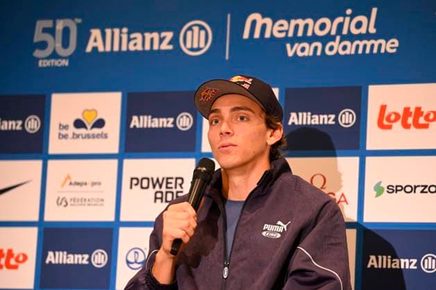 Allianz Memorial Van Damme - Media Activities 03 09 2026 BRUSSELS, BELGIUM - SEPTEMBER 03 : Duplantis Mondo (SWE) during a press conference, PK, Pressekonferenz ahead of the Allianz Memorial Van Damme Brussels Diamond League final on September 3, 2026 in Brussels, Belgium, 03 09 2026 Brussels Belgium  Copyright: xTomasxSiskx