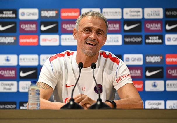 Paris Saint-Germain holds media day at PSG Campus POISSY, FRANCE - SEPTEMBER 03: Luis Enrique, head coach of Paris Saint-Germain (PSG), speaks during a press conference, PK, Pressekonferenz at the PSG Campus in Poissy, west of Paris, France on September 3, 2026. Mustafa Yalcin Anadolu Poissy France. Editorial use only. Please get in touch for any other usage.  Copyright: x2026xAnadoluxMustafaxYalcinx