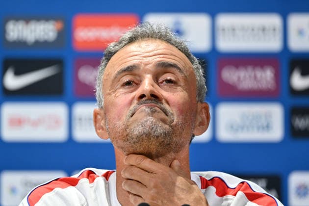 Paris Saint-Germain holds media day at PSG Campus POISSY, FRANCE - SEPTEMBER 03: Luis Enrique, head coach of Paris Saint-Germain (PSG), speaks during a press conference, PK, Pressekonferenz at the PSG Campus in Poissy, west of Paris, France on September 3, 2026. Mustafa Yalcin Anadolu Poissy France. Editorial use only. Please get in touch for any other usage.  Copyright: x2026xAnadoluxMustafaxYalcinx