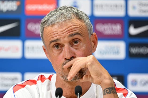 Paris Saint-Germain holds media day at PSG Campus POISSY, FRANCE - SEPTEMBER 03: Luis Enrique, head coach of Paris Saint-Germain (PSG), speaks during a press conference, PK, Pressekonferenz at the PSG Campus in Poissy, west of Paris, France on September 3, 2026. Mustafa Yalcin Anadolu Poissy France. Editorial use only. Please get in touch for any other usage.  Copyright: x2026xAnadoluxMustafaxYalcinx