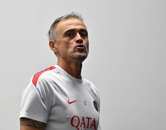 Paris Saint-Germain holds media day at PSG Campus POISSY, FRANCE - SEPTEMBER 03: Luis Enrique, head coach of Paris Saint-Germain (PSG), speaks during a press conference, PK, Pressekonferenz at the PSG Campus in Poissy, west of Paris, France on September 3, 2026. Mustafa Yalcin Anadolu Poissy France. Editorial use only. Please get in touch for any other usage.  Copyright: x2026xAnadoluxMustafaxYalcinx