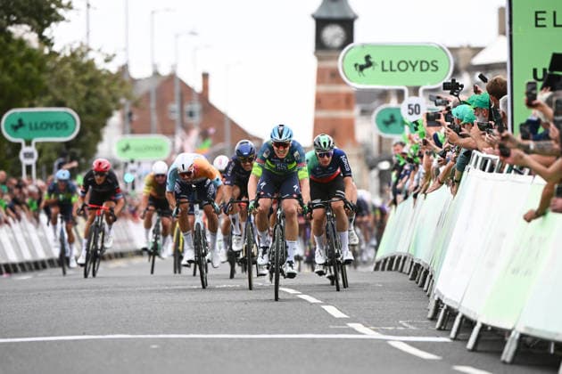 2026 Lloyds Tour of Britain Men Picture by Simon Wilkinson SWpix.com - 03 09 2026 - Cycling - UCI ProSeries - 2026 Lloyds Tour of Britain Men - Stage 2: Boston to Skegness (181.1km) - Tim Merlier (Soudal Quick-Step) Wins Stage 2 Copyright: x xSWpix.comx(t axPhotographyxHubxLtd)xSimonxWilkinson SWpix.comx SWP-3030-21943