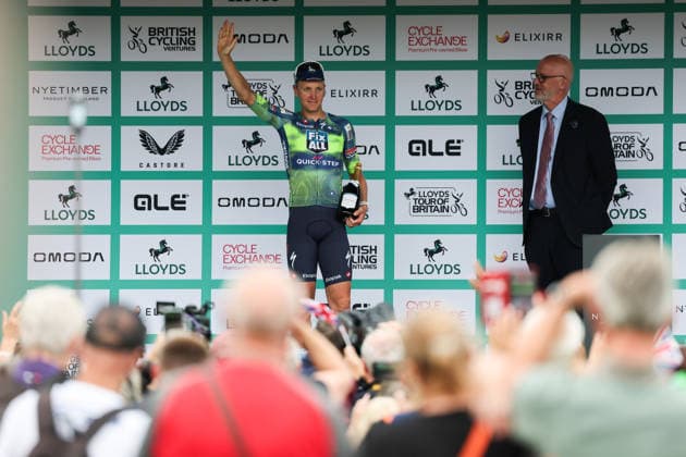 2026 Lloyds Tour of Britain Men Picture by Alex Whitehead SWpix.com - 03 09 2026 - Cycling - UCI ProSeries - 2026 Lloyds Tour of Britain Men - Stage 2: Boston to Skegness (181.1km) - Tim Merlier (Soudal Quick-Step) Winner of Stage 2 Copyright: x xSWpix.comx(t axPhotographyxHubxLtd)xAlexxWhitehead SWpix.comx SWP-3030-21946