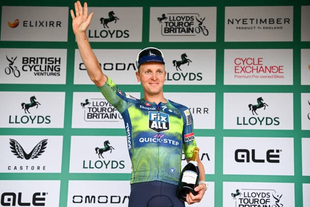 2026 Lloyds Tour of Britain Men Picture by Simon Wilkinson SWpix.com - 03 09 2026 - Cycling - UCI ProSeries - 2026 Lloyds Tour of Britain Men - Stage 2: Boston to Skegness (181.1km) - Tim Merlier (Soudal Quick-Step) Winner of Stage 2 Copyright: x xSWpix.comx(t axPhotographyxHubxLtd)xSimonxWilkinson SWpix.comx SWP-3030-21947