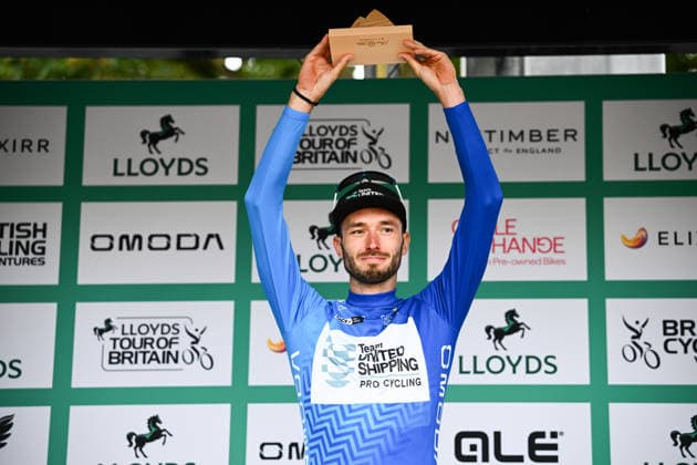 2026 Lloyds Tour of Britain Men Picture by Simon Wilkinson SWpix.com - 03 09 2026 - Cycling - UCI ProSeries - 2026 Lloyds Tour of Britain Men - Stage 2: Boston to Skegness (181.1km) - Michal Schuran (Team United Shipping) wearing the king of the mountains jersey Copyright: x xSWpix.comx(t axPhotographyxHubxLtd)xSimonxWilkinson SWpix.comx SWP-3030-21955