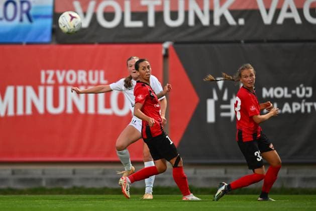 FK Csikszereda v Breidablik - UEFA Women s Europa Cup Jehona Shala reacts during the UEFA Women s Europa Cup 2026 2027 first qualifying round match between FK Csikszereda and Breidablik at the Municipal Stadium in Miercurea Ciuc, Romania, on September 2, 2026. Miercurea Ciuc Romania  Copyright: xAlexxNicodimx originalFilename:nicodim-fkcsiksz260903_npRK9.jpg