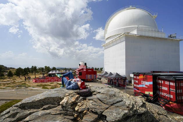 Stage 12 of the 2026 Vuelta a Espana: Calar Alto. Photo of fans at the finish line at the Calar Alto Observatory, where the twelfth stage of the 2026 Vuelta a Espana ends today. September 3, 2026, in Gergal, Almería, Andalusia, Spain. Andalusia welcomes the peloton of the 2026 Vuelta with a demanding mountain stage marked by the climbs to Velefique and Calar Alto, a route that could prove decisive for the race’s top favorites. SEPTEMBER 3, 2026 Marian Leó Almería, Andalusia Almería, Andalusia Spain Copyright: xMarianxLeonx 7746916