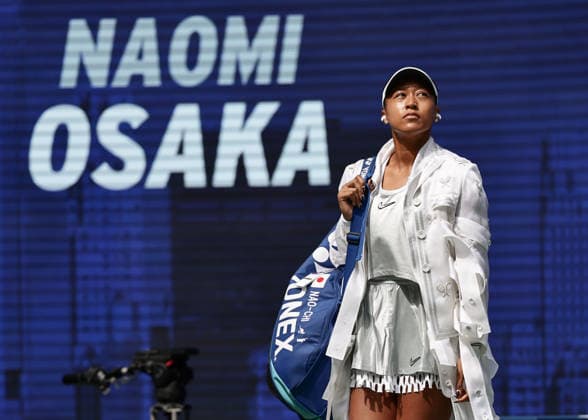Naomi Osaka steps onto the court in a white dress at the U.S. Open Championships, Billie Jean King National Tennis Center, Flushing Meadows, New York, USA Copyright: xJuergenxHasenkopfx