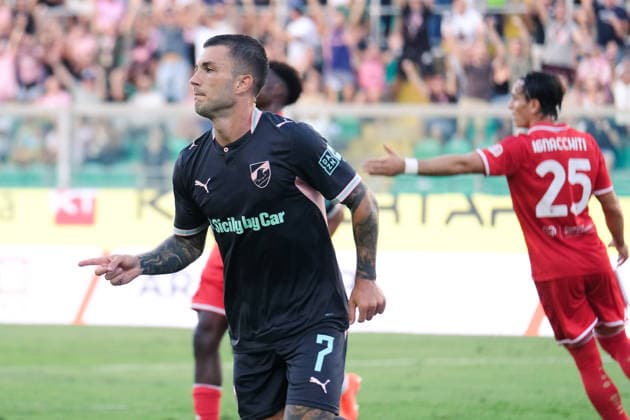 IPA88072941 - Palermo, Italy, September 3, 2026. Renzo Barbera Stadium, Palermo vs. Mantua, Round of 32 of the 2026–2027 Italian Cup. In the photo: Gabriel Strefezza (Palermo FC) celebrates  Copyright: xFedericoxSerra IPAxSportx xx 88072941