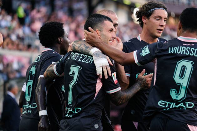 IPA88072949 - Palermo, Italy, September 3, 2026. Renzo Barbera Stadium, Palermo vs. Mantua, Round of 32 of the 2026–2027 Italian Cup. Pictured: Gabriel Strefezza (Palermo FC) celebrating  Copyright: xFedericoxSerra IPAxSportx xx 88072949