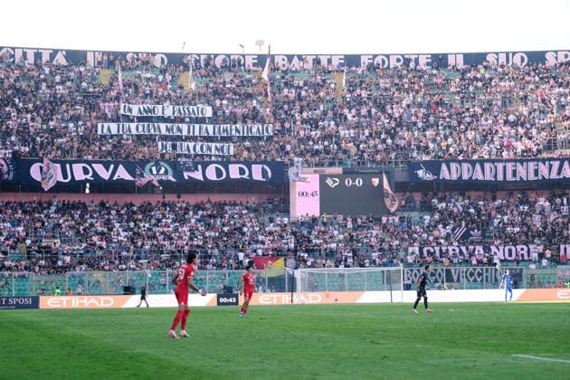 IPA88072953 - Palermo, Italy, September 3, 2026. Renzo Barbera Stadium, Palermo vs. Mantua, Round of 32 of the 2026–2027 Italian Cup. Pictured: Palermo fans  Copyright: xFedericoxSerra IPAxSportx xx 88072953