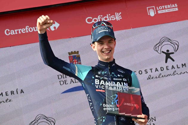 03-09-2026 Vuelta A Espana; Tappa 12 Vera - Calar Alto; 2026, Bahrain Victorious; Omrzel, Jakob; Calar Alto; 
