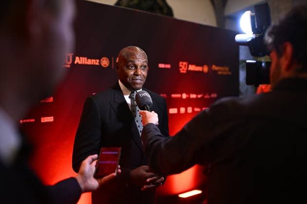 Carl Lewis attends a gala dinner organized on the even before the 50th edition of the Memorial Van Damme athletics event in Brussels, Thursday 3 September 2026. The 2026 Allianz Memorial Van Damme Diamond League meeting takes place on 4 and 5 September 2026. JASPERxJACOBS  x185157425x