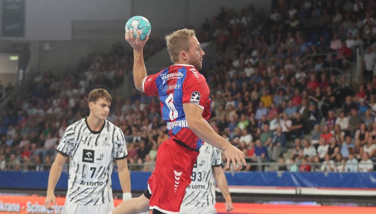 Bietigheim, Opel HBL Handball, SG BBM Bietigheim vs. THW Kiel, Lukas Wucherpfennig BBM